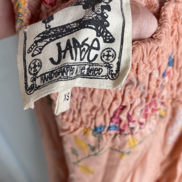 Beautiful Peach Floral High Neck Dress - Picture 9 of 9